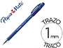 STYLO-BILLE PAPER MATE FLEXGRIP ULTRA CAP POINTE MOYENNE 1MM CLIP PRATIQUE COLORIS BLEU