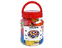 MOSAQUE OZ INTERNATIONAL 6 FORMES GOMTRIQUES DIFFRENTES BOCAL PLASTIQUE TRANSPARENT 125 PICES