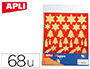 GOMMETTE NOL APLI AGIPA COLORIS OR FOND ROUGE POCHETTE 68 UNITS