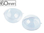 BOULE PLASTIQUE CULTURE CLUB 2000  DCORER DIAMTRE 60MM CRISTAL 10 UNITS