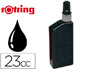 ENCRE DE CHINE ROTRING TRS FLUIDE SUPPORT CALQUE VGTAL PAPIER CARTON DESSIN RSISTANTE EAU GOMMAGE NOIR FLACON 23ML