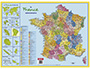 SOUS-MAIN BOUCHUT GRANDRMY CARTONN SUPPORT ANTI-GLISSE CARTE FRANCE 550X405MM