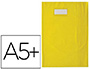 PROTGE-CAHIER ELBA STYL'SMS PVC OPAQUE 12/100E SANS PHTALATES PORTE-TIQUETTE ET TIQUETTE 170X220MM JAUNE