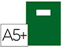 PROTGE-CAHIER RIPLAST GREEN LINE PVC 18/100E INCLUS PORTE-TIQUETTE ET TIQUETTE 170X220MM COLORIS VERT FONC