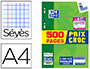 PAQUETS COPIES DOUBLES PERFOREES 200P A4 SEYES + 100 GRATUITES