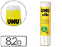 COLLE BLANCHE UHU STIC PAPIER CARTON SANS SOLVANT LAVABLE BOUCHON ANTI-SCHAGE BTON 8.2G