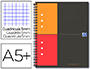 CAHIER OXFORD ACTIVE BOOK OPTIK PAPER COUVERTURE POLYPROPYLNE POCHETTE RANGEMENT A5+ 17,8X21CM 160 PAGES 5X5MM