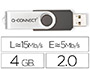 CL USB Q-CONNECT 2.0 4GB VITESSE LECTURE 15MB/S CRITURE 5MB/S CAPUCHON ROTATIF