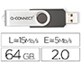 CL USB Q-CONNECT 2.0 64GB VITESSE LECTURE 18MB/S CRITURE 12MB/S CAPUCHON ROTATIF