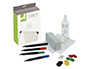 KIT NETTOYAGE Q-CONNECT TABLEAU BLANC 1 FLACON 250ML 4 MARQUEURS 10 AIMANTS 1 BROSSE RECHARGEABLE 5 LINGETTES