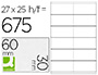 INSERT BADGES Q-CONNECT 25F A4 27 INSERTS TIQUETTES PRDCOUPES BLANCHES IMPRIMANTE JET D'ENCRE 30X60MM