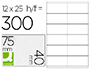 INSERT BADGES Q-CONNECT 25F A4 12 INSERTS TIQUETTES PRDCOUPES BLANCHES IMPRIMANTE JET D'ENCRE 40X75MM