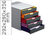 MODULE CLASSEMENT DURABLE VARICOLOR 5 TIROIRS ABS 280X292X356MM COLORIS ASSORTIS