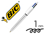 STYLO-BILLE BIC 4 COULEURS GRIP PRO POINTE MOYENNE ENCRE CLASSIQUE RTRACTABLE RECHARGEABLE 4 COULEURS SHINE