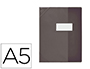 PROTGE-CAHIER ELBA SCHOOL LIFE PVC CRISTAL 18/100E RABAT PORTE-TIQUETTE ET TIQUETTE 170X220MM COLORIS NOIR