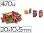 BRIQUE MOUSSE EVA 20X10X5MM 8 COLORIS ASSORTIS 470 UNITS