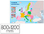 CARTE MUETTE EUROPE ADMINISTRATIVE BOUCHUT GRANDRMY 80x120CM