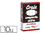 CRAIE JUVENILIA COMPACTA L80MMX10MM SANS CRISSEMENT ANTI-POUSSIRE COLORIS BLANC BOTE 10 UNITS