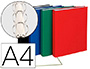 CLASSEUR EXACOMPTA 4 ANNEAUX 30MM A4 CARTE REMBORDE PVC DOS 40MM COLORIS ASSORTIS