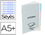 CAHIER PIQU CONQURANT CLASSIQUE 4EN1 POLYPROPYLNE 4 ONGLETS A5+ 17X22CM 140 PAGES 90G SYS