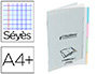 CAHIER PIQU CONQURANT CLASSIQUE 4EN1 POLYPROPYLNE 4 ONGLETS A4+ 24X32CM 140 PAGES 90G SYS