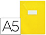 PROTGE-CAHIER ELBA STRONG LINE PVC CRISTAL 15/100E SANS PHTALATES COINS RENFORCS A5+ 170X220MM COLORIS JAUNE OPAQUE