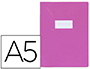 PROTGE-CAHIER ELBA STRONG LINE PVC CRISTAL 15/100E SANS PHTALATES COINS RENFORCS A5+ 170X220MM COLORIS VIOLET OPAQUE