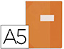 PROTGE-CAHIER ELBA STRONG LINE PVC CRISTAL 15/100E RABATS PORTE-TIQUETTE ET TIQUETTE 170X220MM ORANGE TRANSPARENT