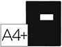 PROTGE-CAHIER ELBA STRONG LINE PVC CRISTAL 15/100E RABATS PORTE-TIQUETTE ET TIQUETTE 240X320MM COLORIS NOIR