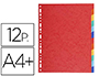 INTERCALAIRE EXACOMPTA CARTE MARBRE RECYCLE 220G 12 POSITIONS XXL COLORIS VIFS