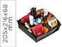 PLATEAU DISTRIBUTEUR CEP POLYCARBONATE 205X216X68MM RSISTANT EMPILABLE COLORIS NOIR