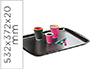 PLATEAU RECTANGULAIRE CEP POLYCARBONATE 53.2X37.2X2CM GRANDE DIMENSION DESIGN SOBRE RSISTANT EMPILABLE COLORIS NOIR