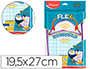 ARDOISE BLANCHE MAPED FLEX 195X270MM 1 FACE UNIE 1 FACE QUADRILLE 1 EFFACETTE 1 FEUTRE 1 PORTE ACCESSOIRE INCASSABLE