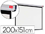 CRAN PROJECTION NOBO MURAL FORMAT 16/10 2 FIXATIONS MUR OU PLAFOND ESCAMOTABLE POIDS 7.22KG 200X151CM