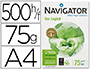 PAPIER NAVIGATOR MULTIFONCTION CO-LOGICAL A4 75G/M2 BLANCHEUR 169 OPACIT 93 RIGIDIT 180 500 FEUILLES
