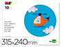 FEUTRINE LIDERPAPEL A4+ 240X315MM 180G PAISSEUR 1.5MM COLORIS ASSORTIS BLOC 10 PLAQUES
