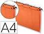 DOSSIER SUSPENDU L'OBLIQUE CARTE CANSON KRAFT ORANGE 240G TIROIR ENTRAXE 330MM H250MM FOND 15 BARETTE ACIER BOTE 25U