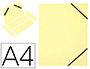 CHEMISE ELBA CARTE FORTE 4/10E 250G A4 210X297MM 3 RABATS LASTIQUE COLORIS JAUNE