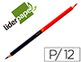 CRAYON GRAPHITE LIDERPAPEL BICOLORE BLEU/ROUGE MINE MOYENNE ULTRA-RSISTANTE BOIS GRANDE QUALIT