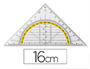QUERRE GOMTRIE LIDERPAPEL GRADUE LONGUEUR CT MAJEUR 50CM DIMENSION HYPOTNUSE 16CM PLASTIQUE SANS PRHENSION FIXE