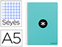 CAHIER SPIRALE ANTARTIK A5 240P 100G COUVERTURE          REMBORDEE SEYES MICROPERFORE  MENTHE