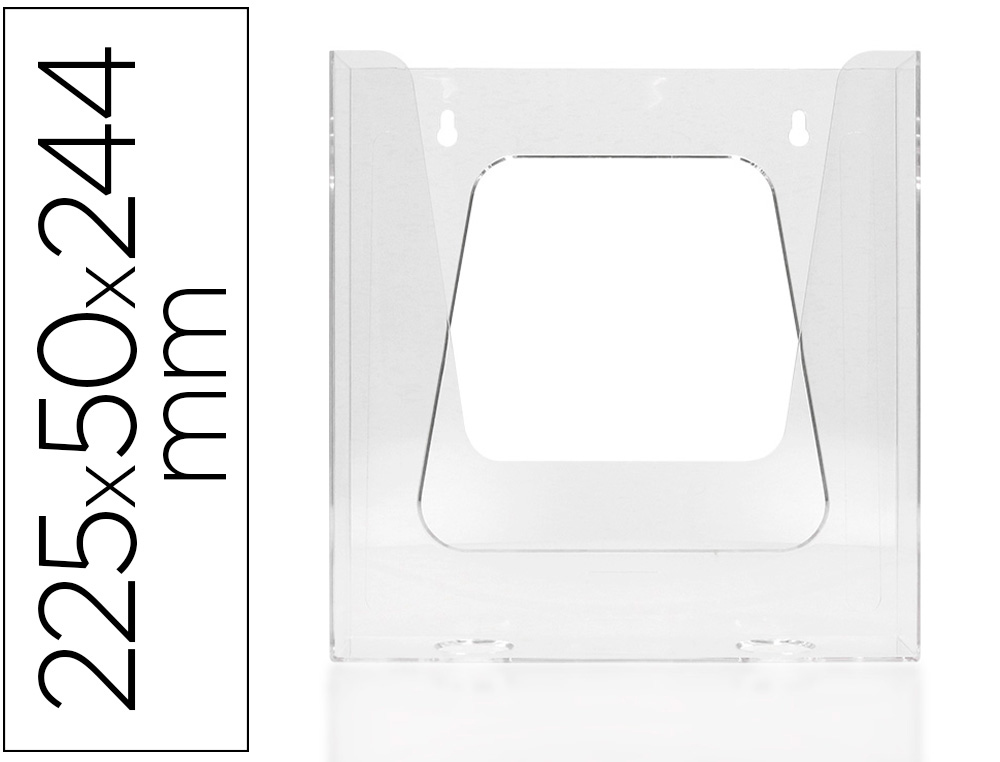 PORTE-VISUELS Q-CONNECT MURAL PLEXIGLAS TRANSPARENT FORMAT  A4 225X50X244 MM