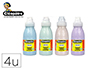 PEINTURE A L'EAU CLEOPATRE NEFERTARI PAILLETEE TOUS      SUPPORTS FLACON 250ML COLORIS PASTEL ASSORTIS LOT 4 UNITES