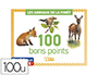 BON POINTS EDITIONS LITO LES ANIMAUX DE LA FORET TEXTE     PEDAGOGIQUE VERSO 61X82MM     BOITE 100 UNITES
