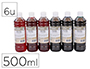 ENCRE A DESSINER O'COLOR 500ML COULEURS                COMPLEMENTAIRES ASSORTIES     COFFRET 6 UNITES