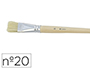 BROSSE PLATE O'COLOR POILS SOIE PORC N20 VIROLE         ALUMINIUM MANCHE BOIS NATUREL LOT 10 UNITES
