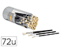 BROSSE PLATE O'COLOR POILS SOIE PORC VIROLE ALUMINIUM    MANCHE BOIS NATUREL 24 X N6  10 16 BOITE 72 UNITES