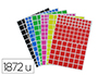 GOMMETTE O'COLOR REPOSITIONNABLE TEMPORAIREMENT FORME CARRE COLORIS ASSORTIS POCHETE 18   PLANCHES 1872 UNITES