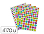 GOMMETTE O'COLOR REPOSITIONNABLE TEMPORAIREMENT MULTIFORMATSCOLORIS PASTEL ASSORTIS SACHET40 PLANCHES 4170 UNITES