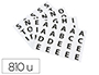 GOMMETTE O'COLOR REPOSITIONNABLE TEMPORAIREMENT ALPHABET MAJUSCULE COLORIS NOIR FOND BLANCSACHET 40 PLANCHES 810 UNITES